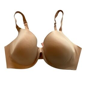 Victoria's Secret 38DD Lined Demi Bra Beige Smooth Underwire Adjustable Straps
